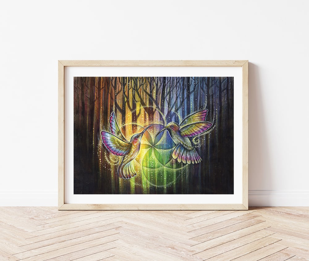 Image of DANCING COLIBRI A3 giclee paper print