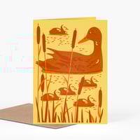 Image 1 of Duck and ducklings card