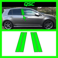 X4 Vw Golf Mk7/7.5 Pillar Trim Overlay Sticker decals 