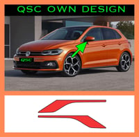 X2 Vw Polo AW wing mirror slash decal Stickers