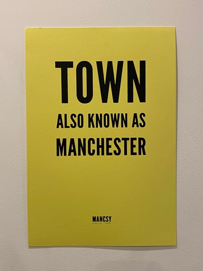 Image of A4 Town also known as Manchester screen print