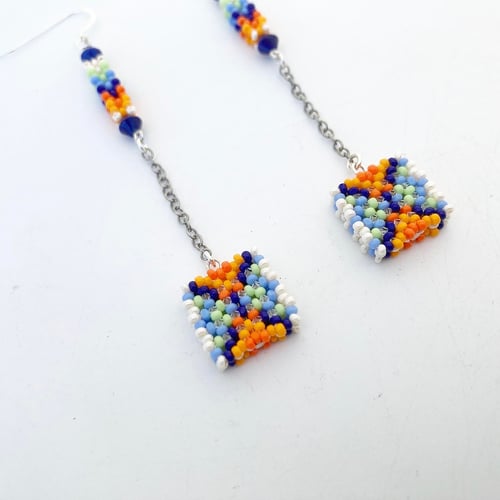 Image of Beaded Euclid earrings 