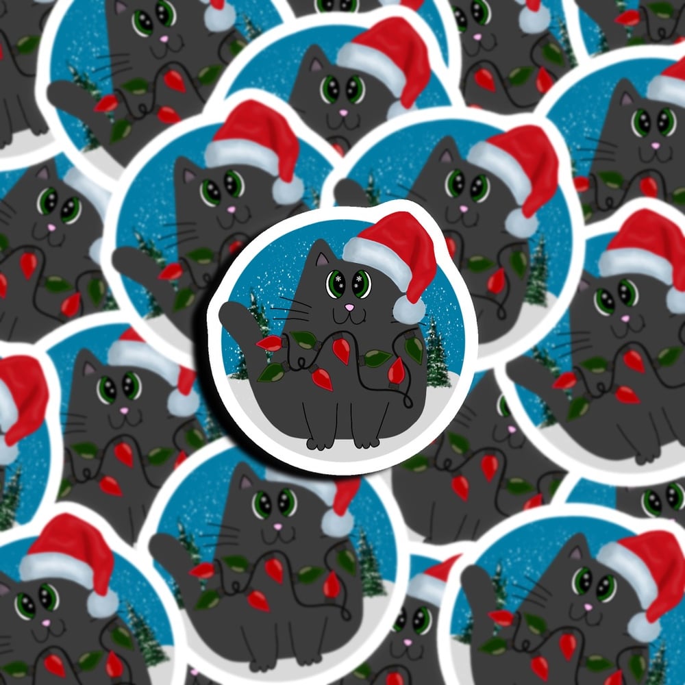 Image of Christmas Kitty Sticker