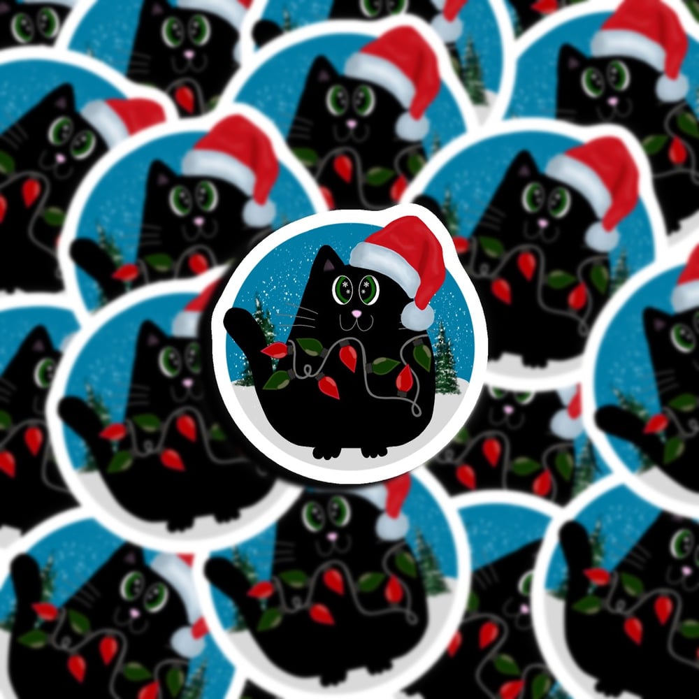 Image of Christmas Kitty Sticker