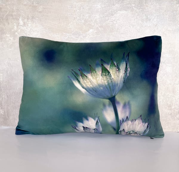 Image of Astrantia, luxury velvet cushion