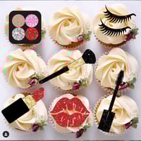 Makeup Glitter Cupcake Toppers