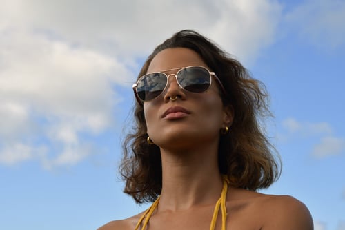 Image of "La plage" Sunglasses Chrome Black