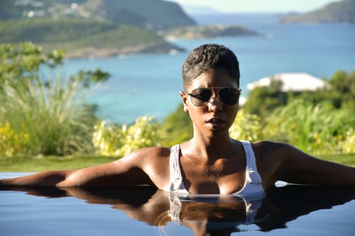 Image of "La plage" Sunglasses Chrome Black