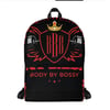 BOSSFITTED Black and Red AOP Backpack