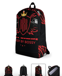 Image 3 of BOSSFITTED Black and Red AOP Backpack