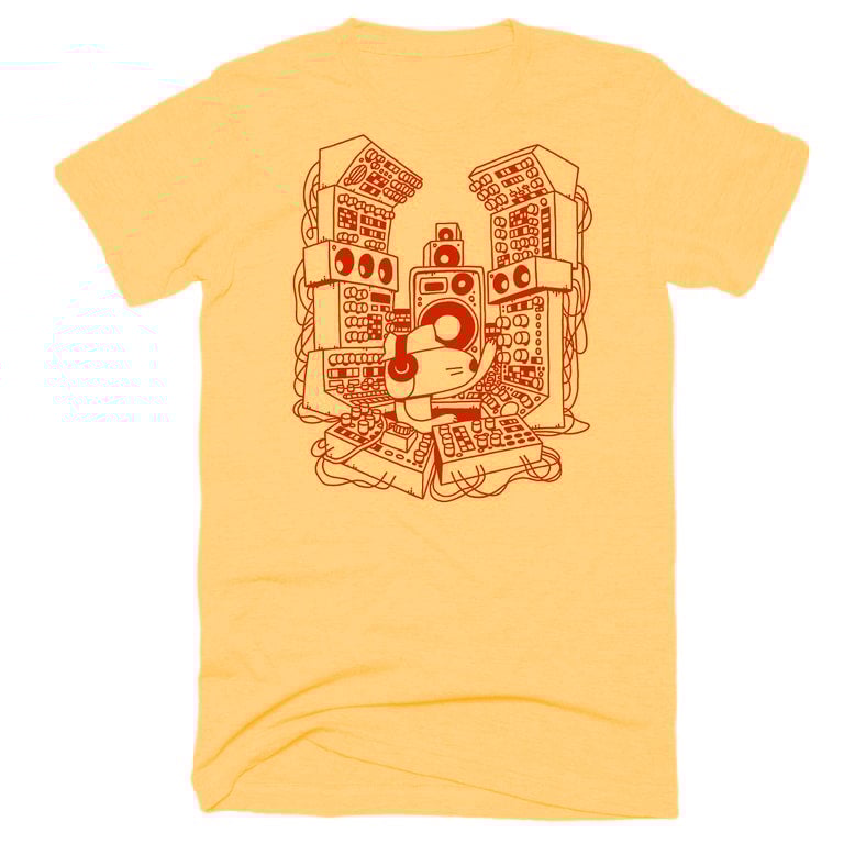 Image of SUBWOOFER MODULAR TEE GOLD / RED