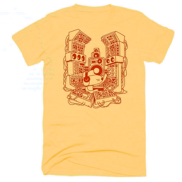 Image of SUBWOOFER MODULAR TEE GOLD / RED