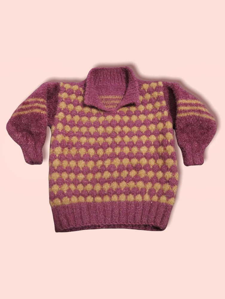 Image of pink & yellow stripe sweater