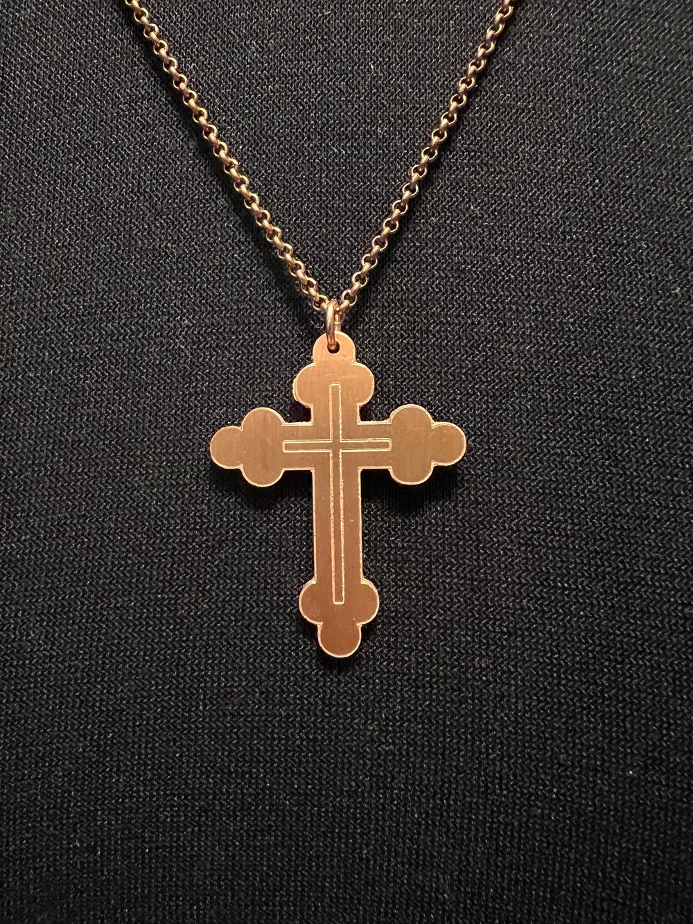 Solid Copper Cross Necklace