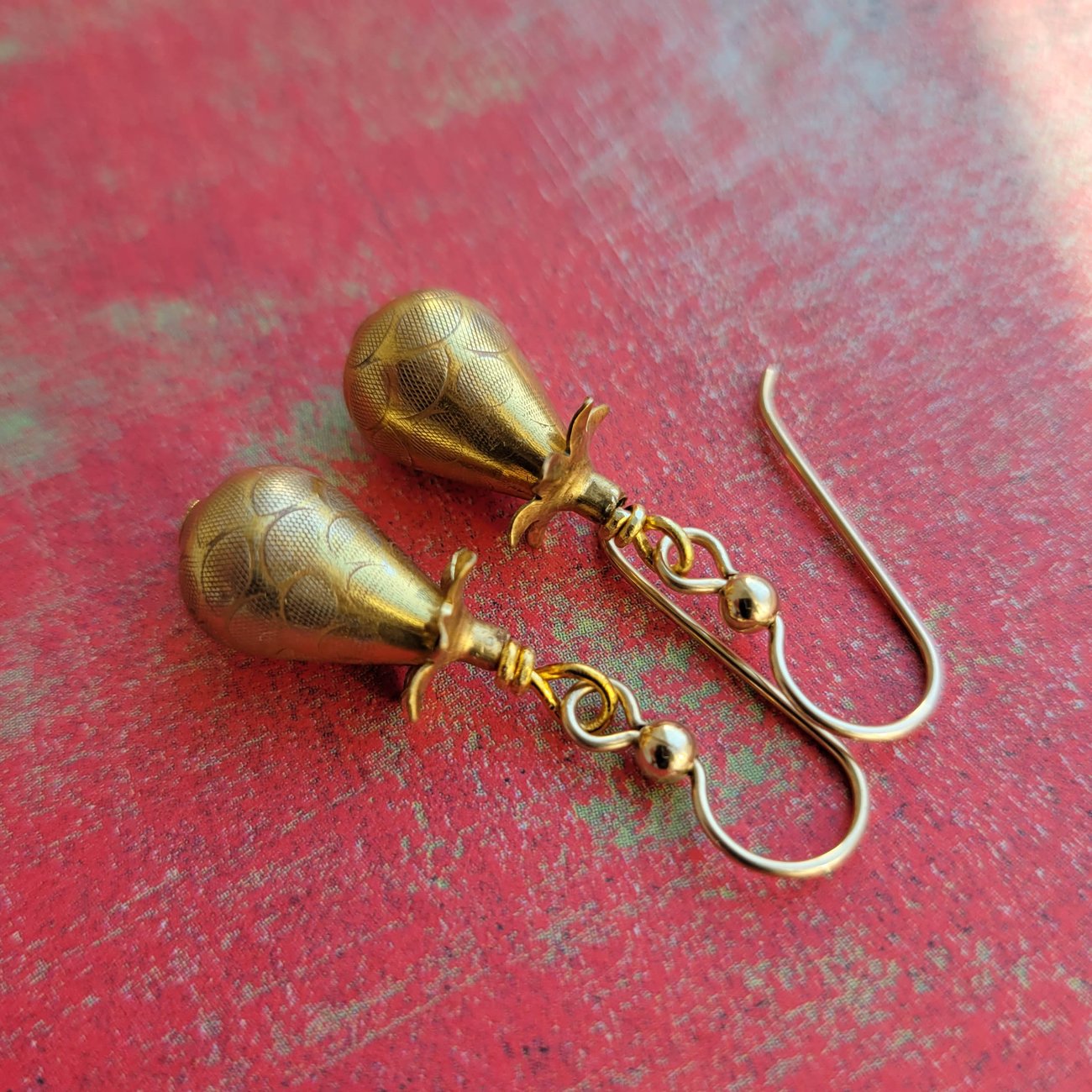 Golden Pagoda Teardrop Earrings | Fresh Designs