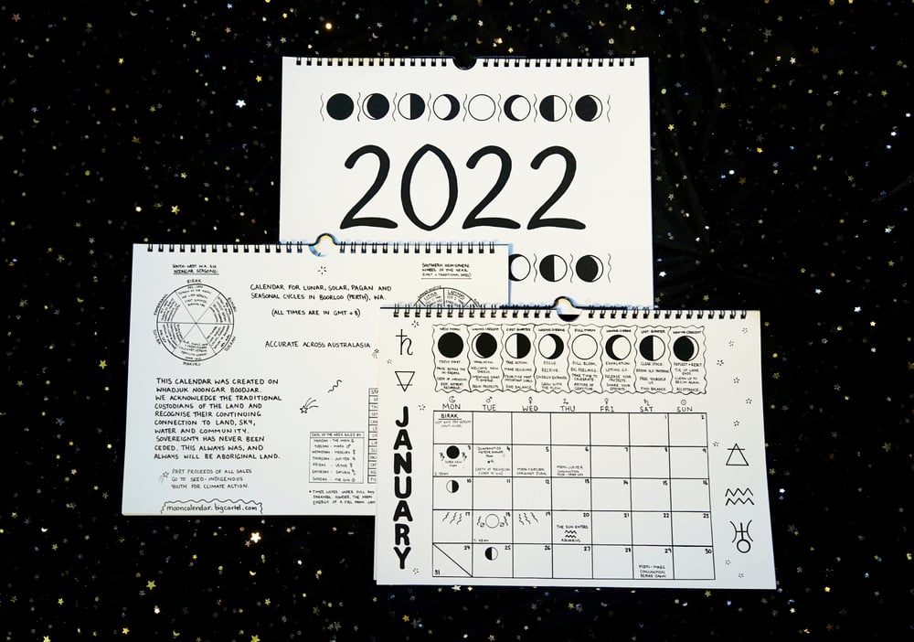 Image of 2022 Pagan Lunar Calendar for Australia