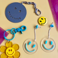 Image 5 of CLEAR SMILEY EARRINGS 