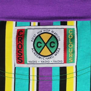 Image of Cross Colours - Crop Zip Polo - Multi Stripe