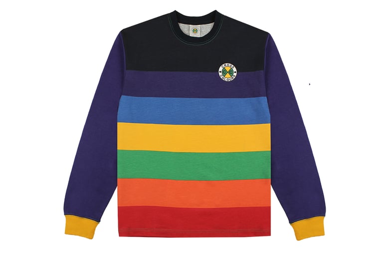 Image of Cross Colours - Stripe L/S T Shirt -Multi