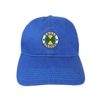 Image 2 of Cross Colours - Circle logo x Peace out logo Dad Hat - Royal Mineral