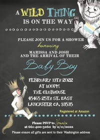 Where the Wild Thing Are Baby Shower Invitations