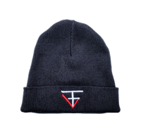 ŦŦV Black Beanie, Embroidered Logo