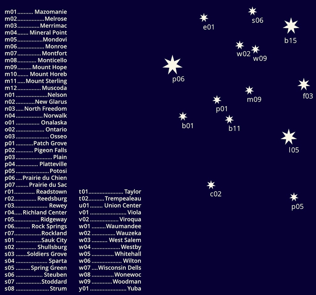 driftless Astrography Map | driftless.earth