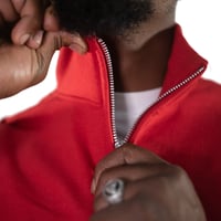 Image 3 of Red Quarter-zip Sweatshirt - CAU