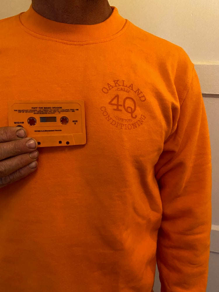 Image of 4Q SAFETY ORANGE CREW NECK sweatshirt