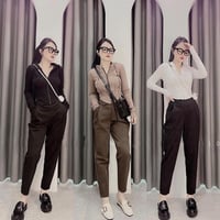 Korean style heart print women's long sleeve pijamas