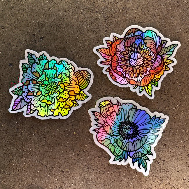 Marigold Holographic Sticker