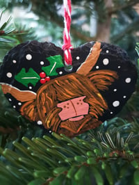 Image 1 of Christmas Highland cow