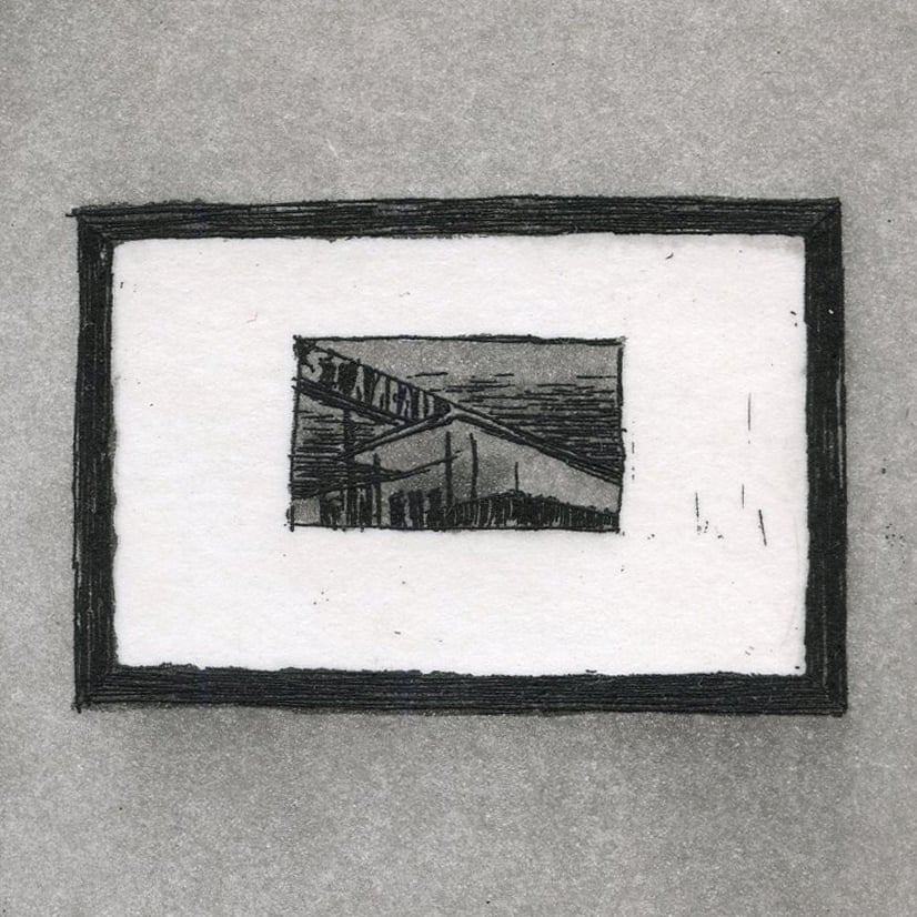 Girl Texting (Etching/Grabado)