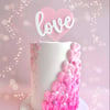 Large Acrylic Love heart Cake topper