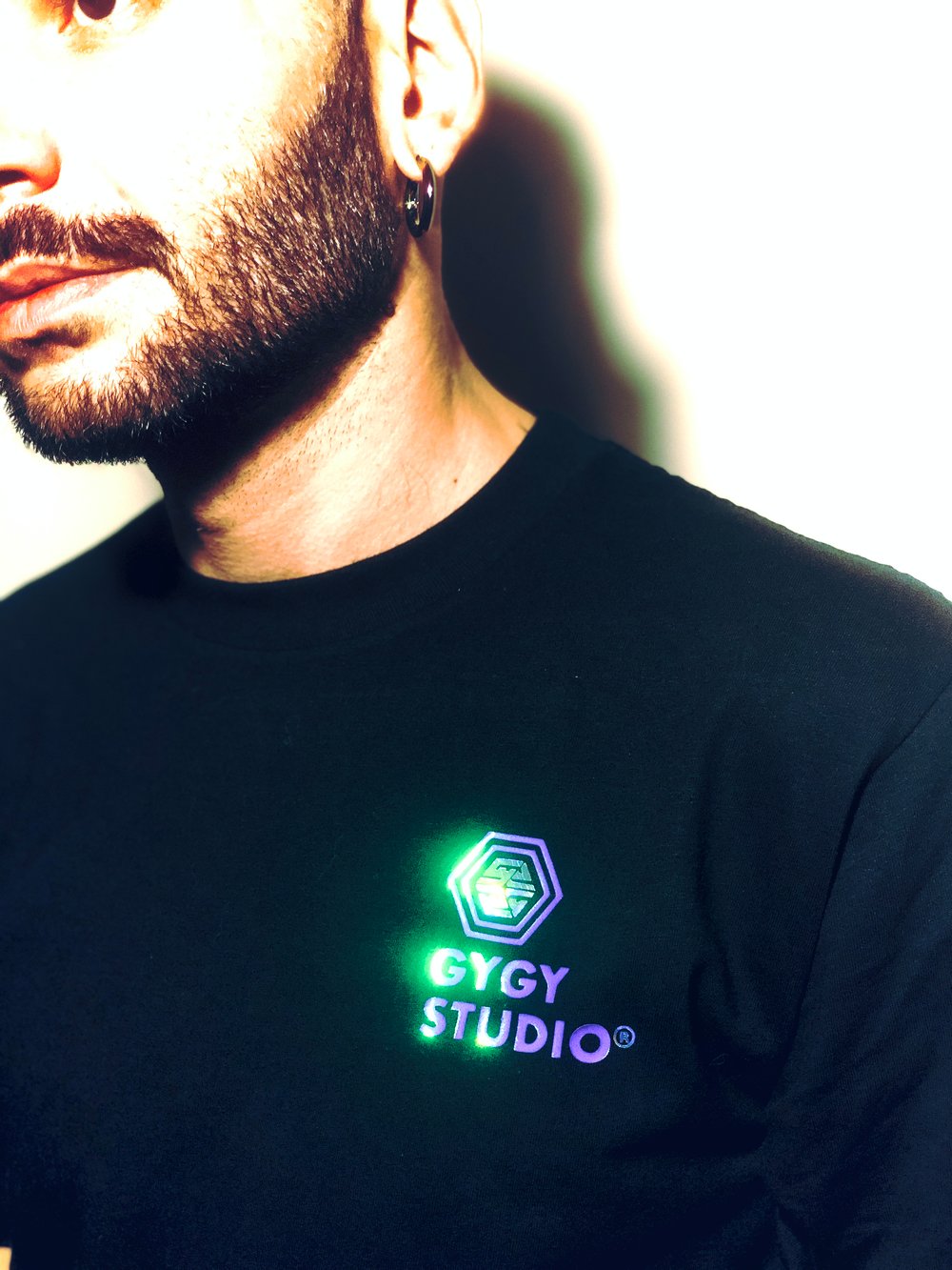 ROBOTANIC REFLECTIVE TSHIRT BACK PRINT / ORCHIDTRON