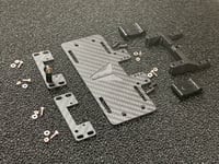Image 1 of Vanquish Phoenix Carbon Fiber micro servo adaptors, (2) BE110WP Servos and 2200mah battery tray
