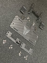 Image 2 of Vanquish Phoenix Carbon Fiber micro servo adaptors, (2) BE110WP Servos and 2200mah battery tray