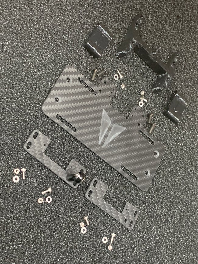 Vanquish Phoenix Carbon Fiber micro servo adaptors, (2) BE110WP Servos