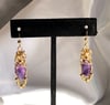 ⟢ 14k gold filled o-ring Amethyst earrings ⟣