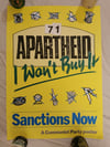 Original Poster: 'Apartheid, I Won't Buy It'