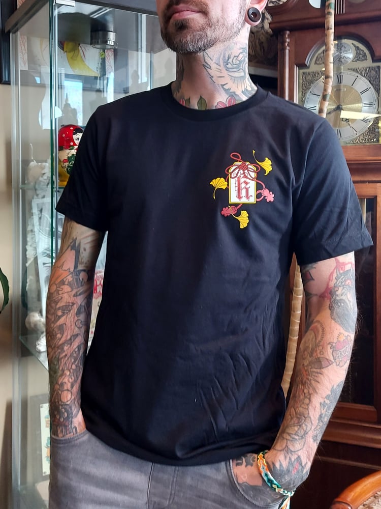 Image of Black Kapala charm and Hannya Snake tee