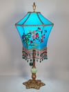 Luxury Lamp - Antique Lamp & Victorian Lampshade  - Cherry Blossom