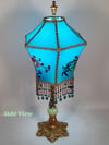 Luxury Lamp - Antique Lamp & Victorian Lampshade  - Cherry Blossom