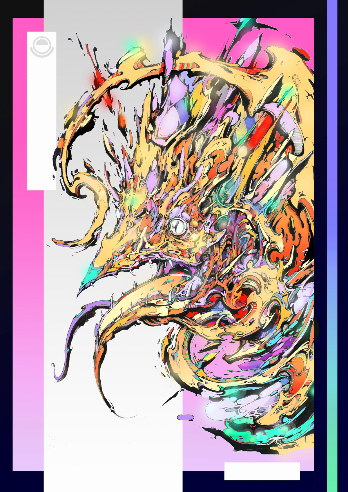"Neon Kaiju Archival Giclee Print A2"