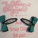 All school Clips - Ava Snap with bow