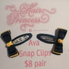 All school Clips - Ava Snap with bow