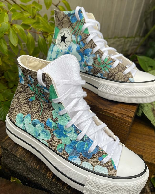 Converse - Blue Gucci Blossom 