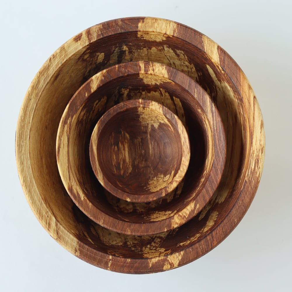 Nest Of 3 Pole Lathe Turned Bowls