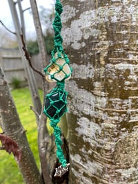 Image 3 of Winter Guardian - Macrame Pendant 