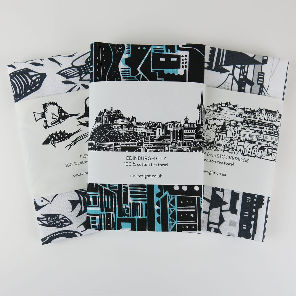 Image of Screen printed tea towels